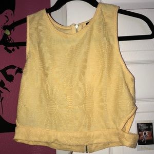 Forever 21 yellow crop top
